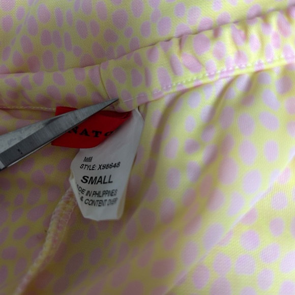 Josie NATORI Pink & Yellow 2 Piece Cami Sleep Set Small - Picture 8 of 11